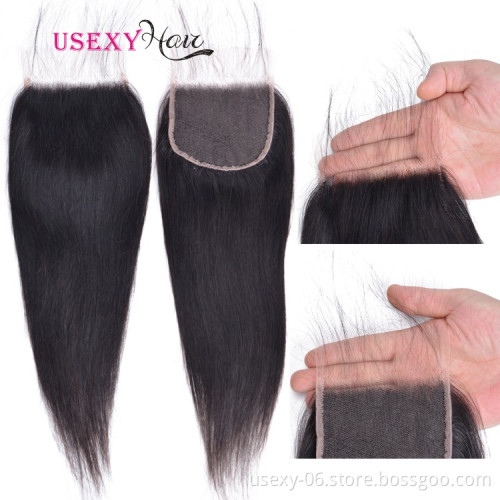 HD Lace High Definition Swiss Lace Closure Pre Plucked Straight Lace Closure With Baby Hair